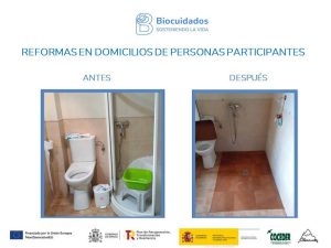 Reformas en domicilios realizadas por el CDR Almanzor dentro del proyecto Biocuidados