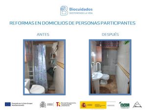 Reformas en domicilios realizadas por el CDR Almanzor dentro del proyecto Biocuidados
